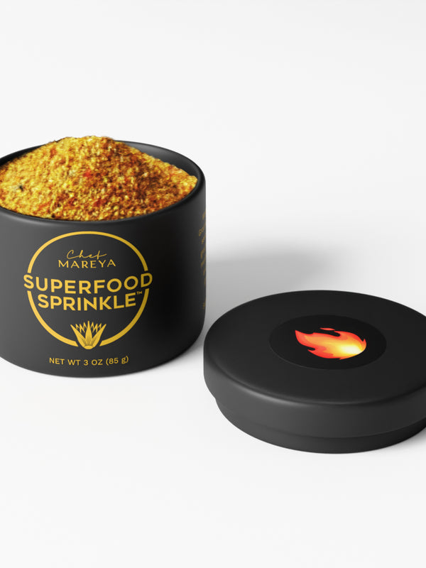 Superfood Sprinkle Gift Box with Two Tins and Golden Spoon