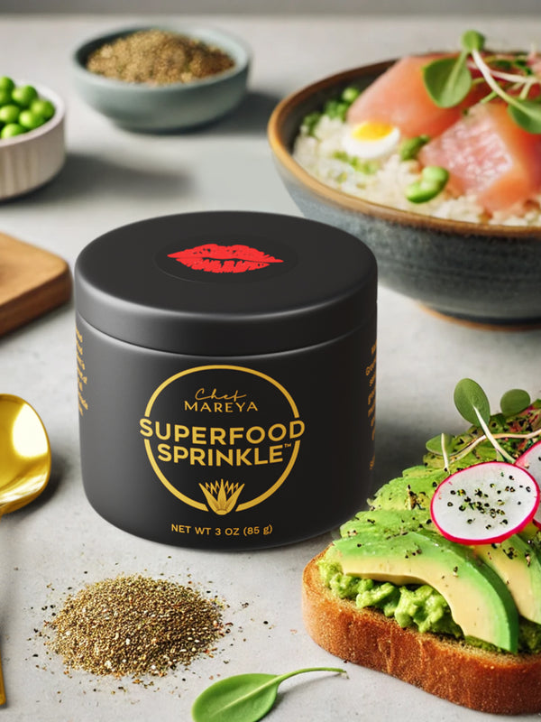 Superfood Sprinkle Gift Box with Two Tins and Golden Spoon