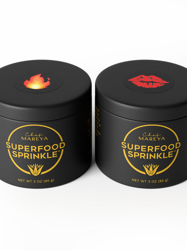 Superfood Sprinkle Gift Box with Two Tins and Golden Spoon